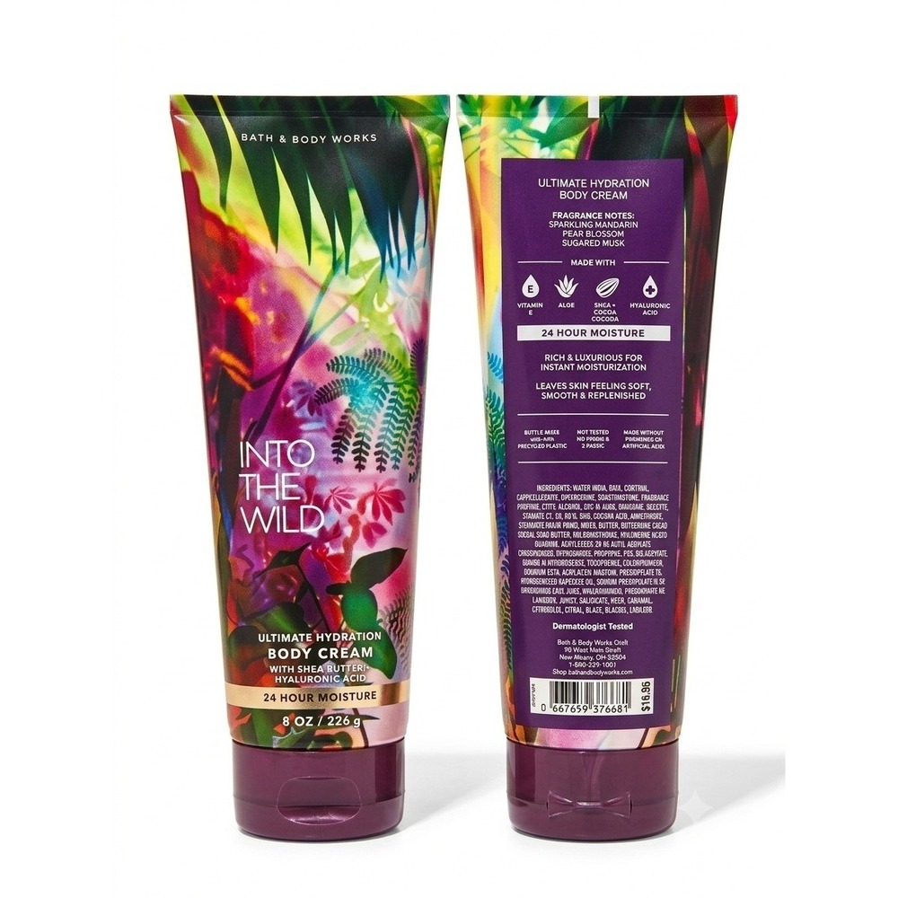 Bath & Body Works Into The Wild Ultimate‎ Hydration Body Cream 8oz Mandarin Musk
